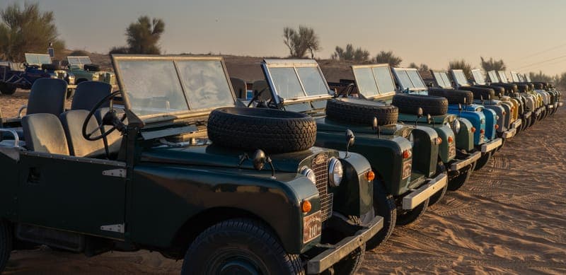 Land Rovers In The Dunes